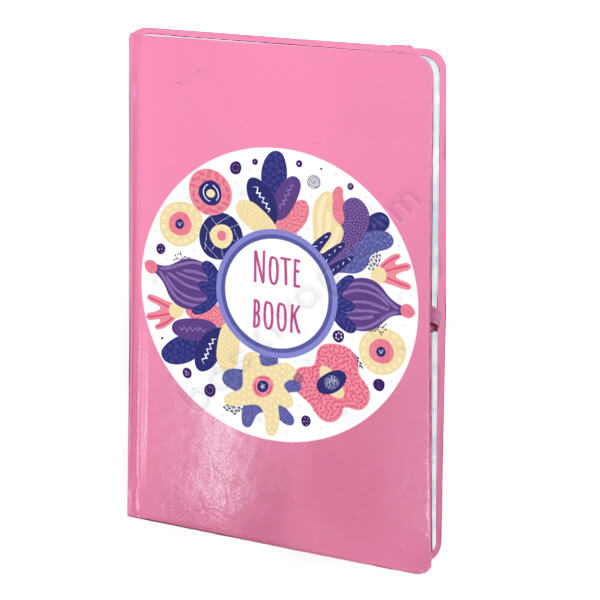 Yuvarlak Desenli Pembe Ajanda online tasarla