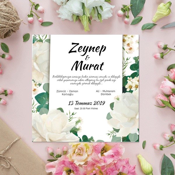 Zarif Çiçekli online tasarla