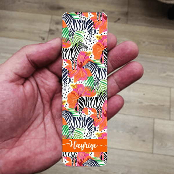 Zebra Desenli Metal Kitap Ayracı online tasarla