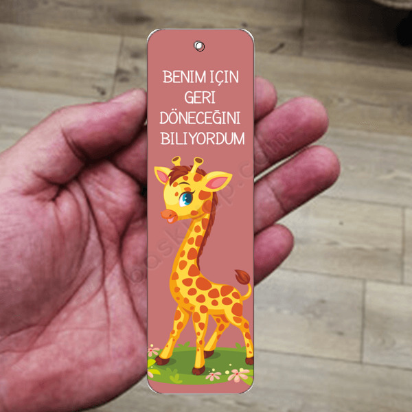 Zürafa Metal Kitap Ayracı online tasarla